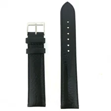 XL Long Leather Watch Band Comfort Black Light Padded Mens Ladies 12mm - 22mm