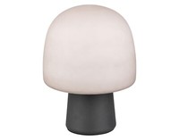 Trio Leuchten Steen Tischlampe Tischleuchte Schwarz Taupe Glas Metall H 27 Cm