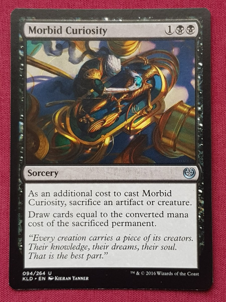 Magic The Gathering KALADESH MORBID CURIOSITY black card MTG