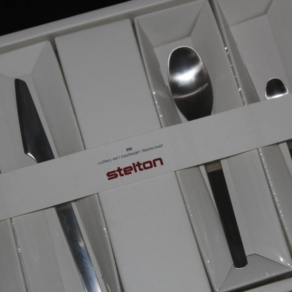 Juego de cubiertos Stelton EM. Acero inoxidable. Erik Magnussen. 24 piezas. ¡NUEVO! Foto 2 de 4