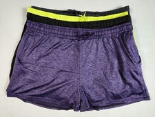 4 Pack Active Athletic Dry Fit Shorts with Zipper Pockets Womens Size M- 2XL