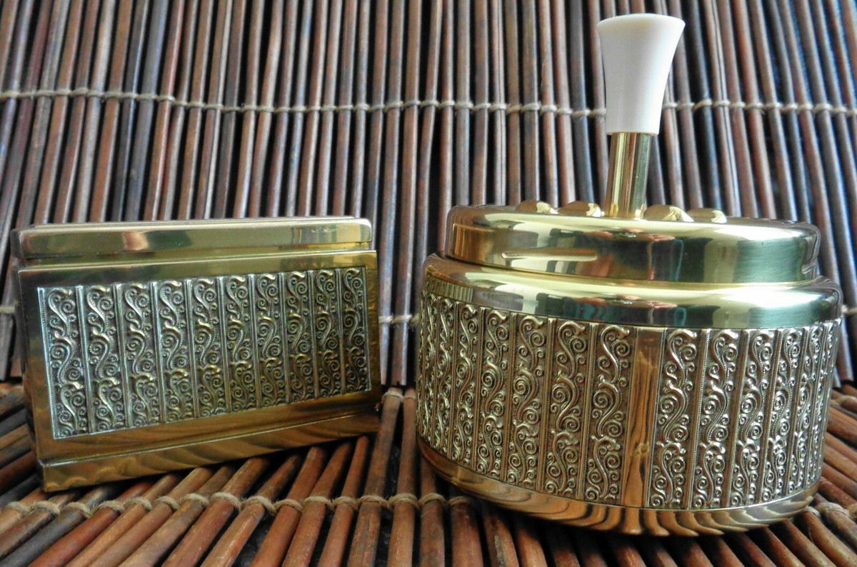 roulette cigarette holder Vintage Erhard & Söhne Roulette Ashtray & Cigarette Dispenser Rare Old  Beauties!