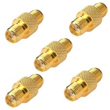 5Pcs SMA Coupler Adapter Connector SMA Female to Female Barrel Jack Hole Adapter