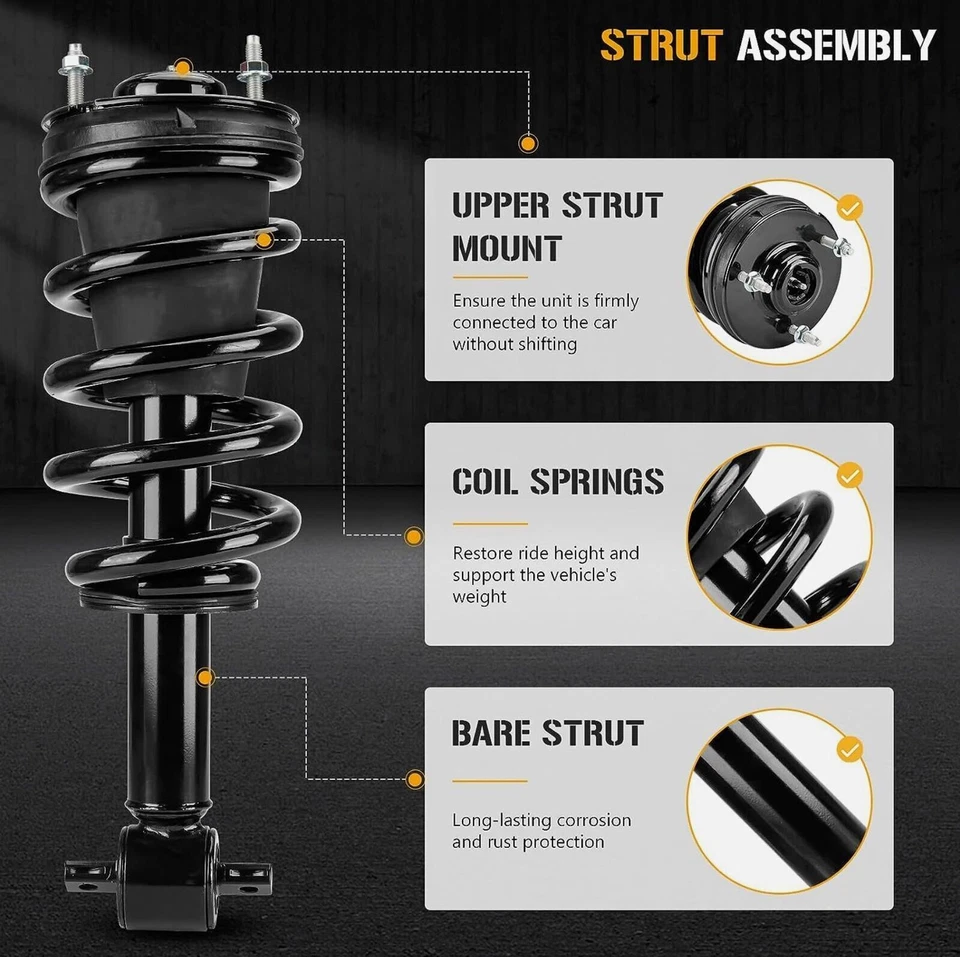 2Pcs Front Shock Struts Assys For 2014-2020 Escalade Yukon MagneRide 84176631 - Image 3 of 4