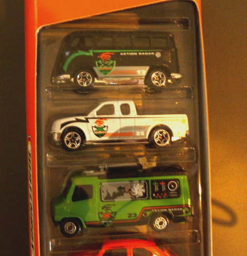 Matchbox 5 Pack Gift Set Storm Trackers 96722 Volkswagen Bug+VW Bus+more - Picture 4 of 4