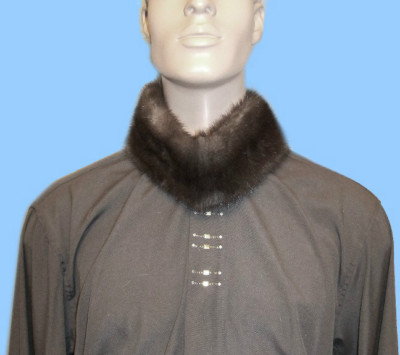 NEW MENS NATURAL BLUE IRIS MINK FUR SCARF - NECK WRAP  display picture 1