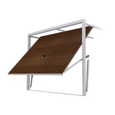 Stahl Schwingtor 220 x 220 cm Tor Nussbaum Stahltor Garagentor Garage nach Ma&szlig;