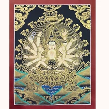 Tibetan High Quality Cundi Hand Thangka Painting, Handmade Decoration Painting