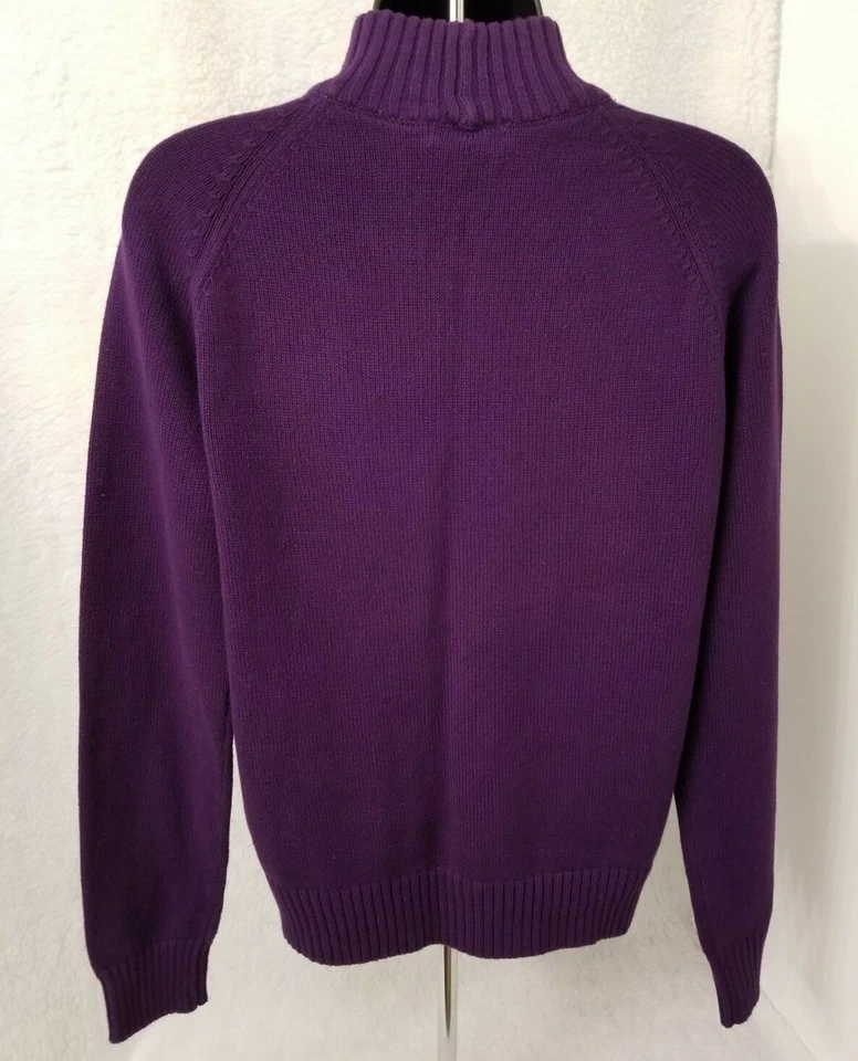 Jeanne Pierre Mujer Suéter Camisa Top Blusa Talla M Mediana Tirio Púrpura NUEVO Foto 4 de 4