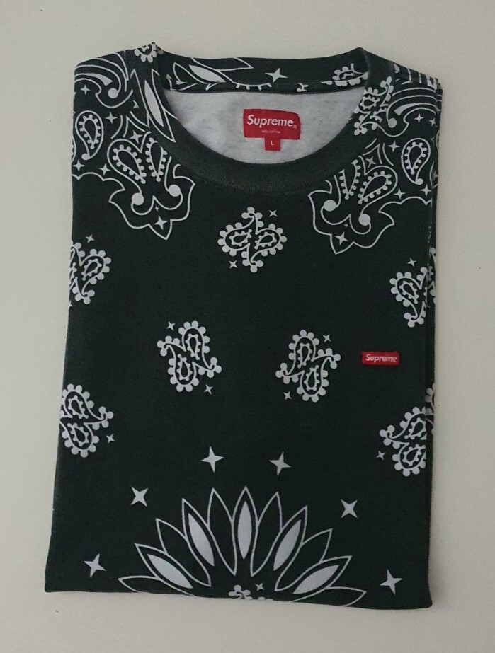 トップス Supreme Small Box Tee Bandana Black SS21 Supreme Small Box Tee Black T-shirt Size L Large