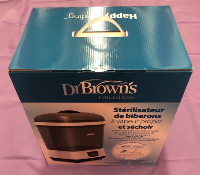 Dr. Brown's Clean Steam Bottle Sterilizer & Dryer, White NEW 