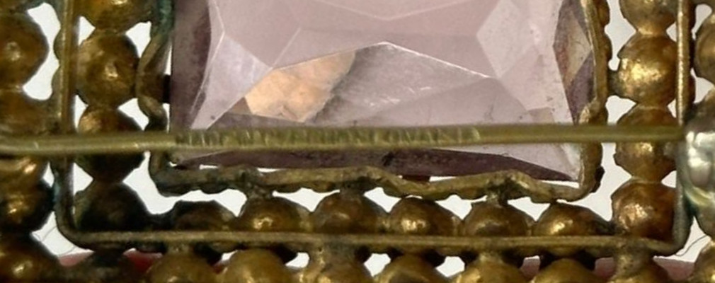 Rectangle Amethyst Rhinestones  Czechoslovakia Vi… - image 4