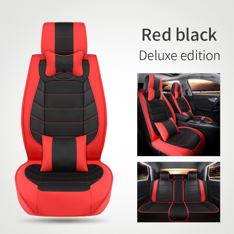 Car Full Set 5 Seat Covers Front & Rear Cushion For Dodge Challenger ...