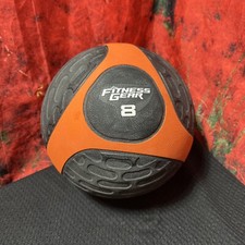 FITNESS GEAR 8LB MEDICINE BALL -ORANGE/BLACK - IN GOOD CONDITION!!