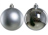 Trendline Christbaumkugeln 6 Kugeln Ø 8 Cm Silber Weihnachtskugeln