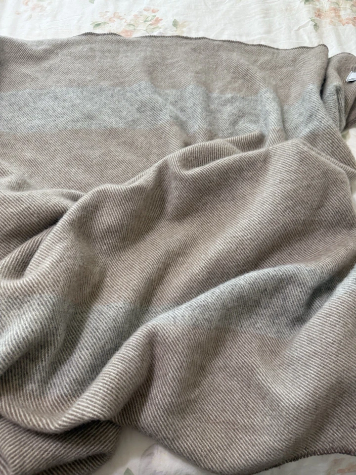 Manta Alquimia Civil 100% Lana Virgen Hecha en Canadá 47x83 Defecto Neutral Foto 3 de 4