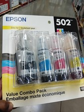 NEW Epson 502 EcoTank Ink Refill Bottles Combo Pack  Bk/C/M/Y  Exp: 06/2027