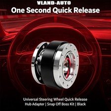 Universal Car Steering Wheel Quick Release Hub Adapter Snap Off Boss Kit Black
