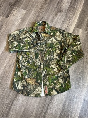 Mens RedHead Silent Hide True Timber  Button Up Hunting Long Sleeve Shirt Sz S