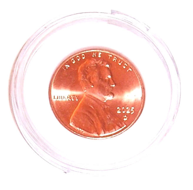 2025 D Lincoln Penny Brillant/uncirculated condition. Last U.S. Penny ever made