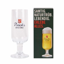 Pilsglas, Stielglas, Tulpenglas, Bierglas im Beck's Unfiltered Design