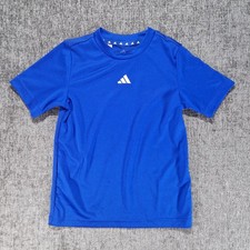 Image of Adidas T Shirt Blue Boys 7-8 Years P2P 13" BNWOT. Aeroready