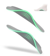 Plantar Fasciitis Arch Insert 3/4 Length Shoe Insoles for Men High Arch  Fla...