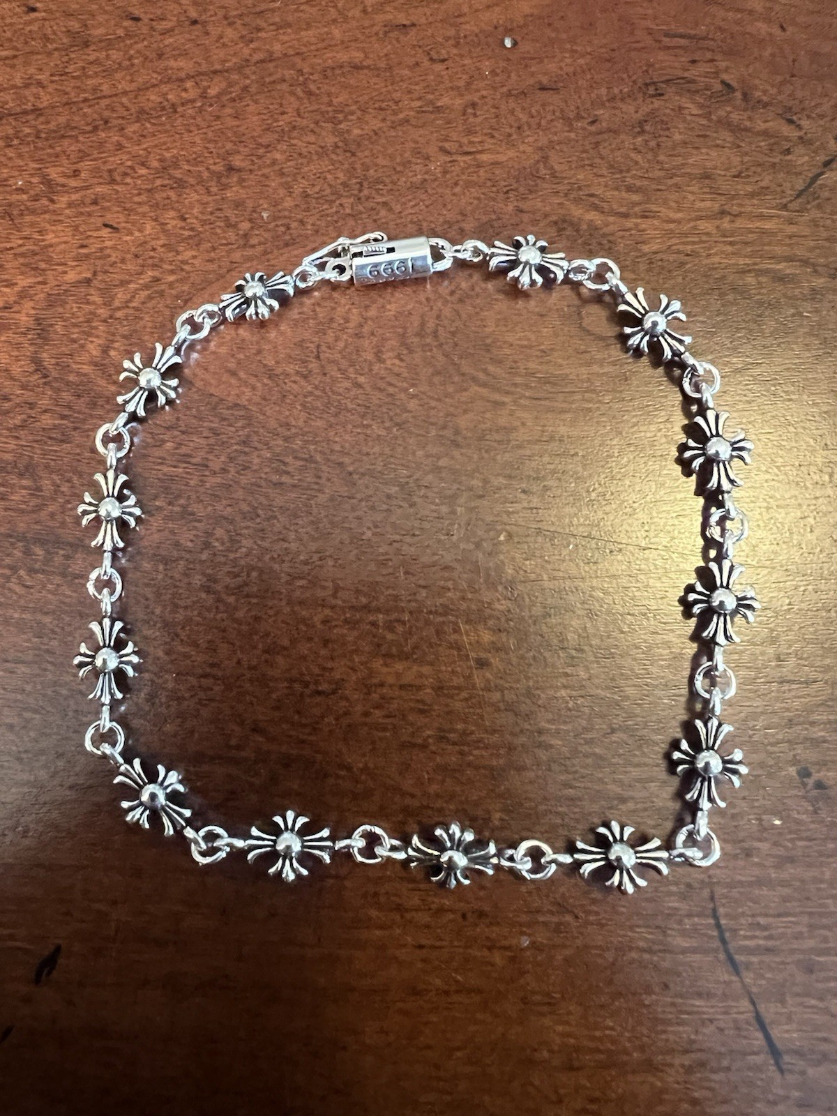 Chrome Hearts Tiny E Bracelet 925 Silver Size 20 … - image 2