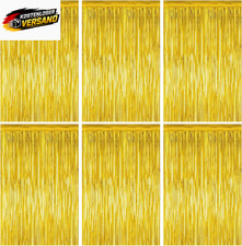 Glitzervorh&auml;nge Set 6 St&uuml;ck 1x2m Selbstklebend f&uuml;r Party Weihnachten Hochzeit