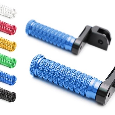 Blue M-Grip 1.5'' CNC Adjustable Front Foot Pegs For Honda VFR 800 19 20 21