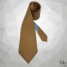 PINEDA COVALIN For CITIGROUP Orange Umbrella Print Silk Tie 60 "-3.5" EX CD