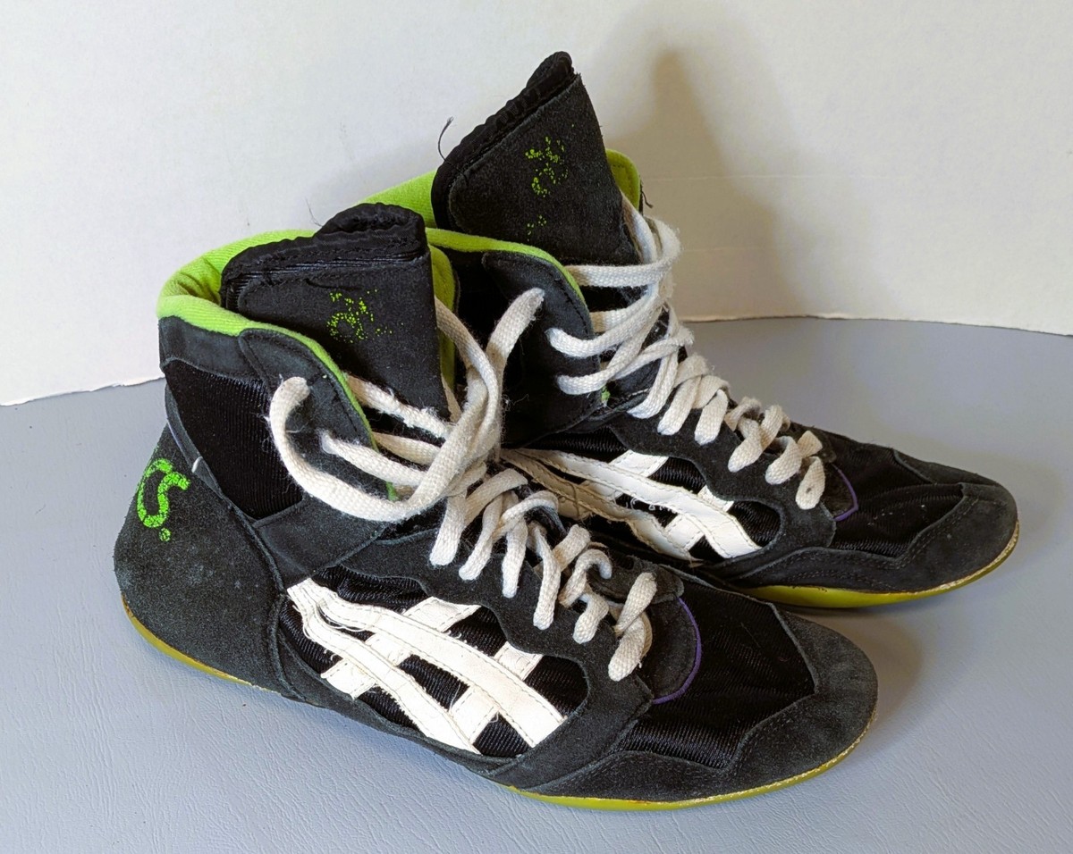 Vintage Asics JL70 Split Second Wrestling Shoes Mens Sz 9 Black