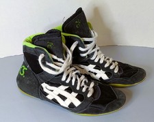 Vintage Asics JL70 Split Second Wrestling Shoes Mens Sz 9 Black Green RARE 90s