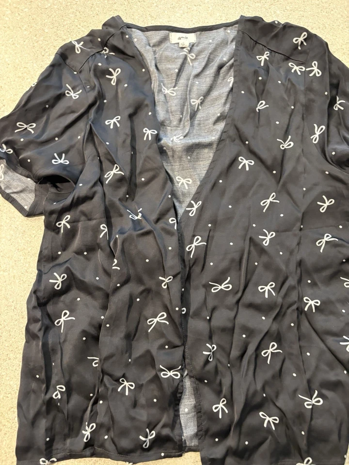 NWOT Aerie By American Eagle Satin Tie Front Pajama Top And Boxer Set Small/med - Image 3 of 4