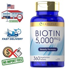 Biotin 5000 mcg Vitamin B7  360 Tablets