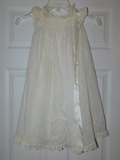 VINTAGE YOLANDE 40s / 50s CHRISTENING GOWN AND SLIP