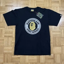 A Bathing Ape Busy Works Glitter Men's Black Authentic T-Shirt Size Large