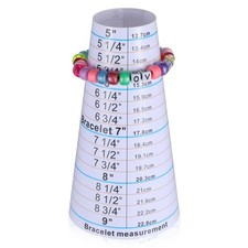 2 Pcs Bracelet Mandrel and Bracelets Sizer Measuring Tool White