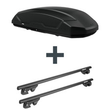 Dachbox Thule Pulse 2 M + Dachträger Menabo Sherman für VW Polo Variant 6KV5 Top
