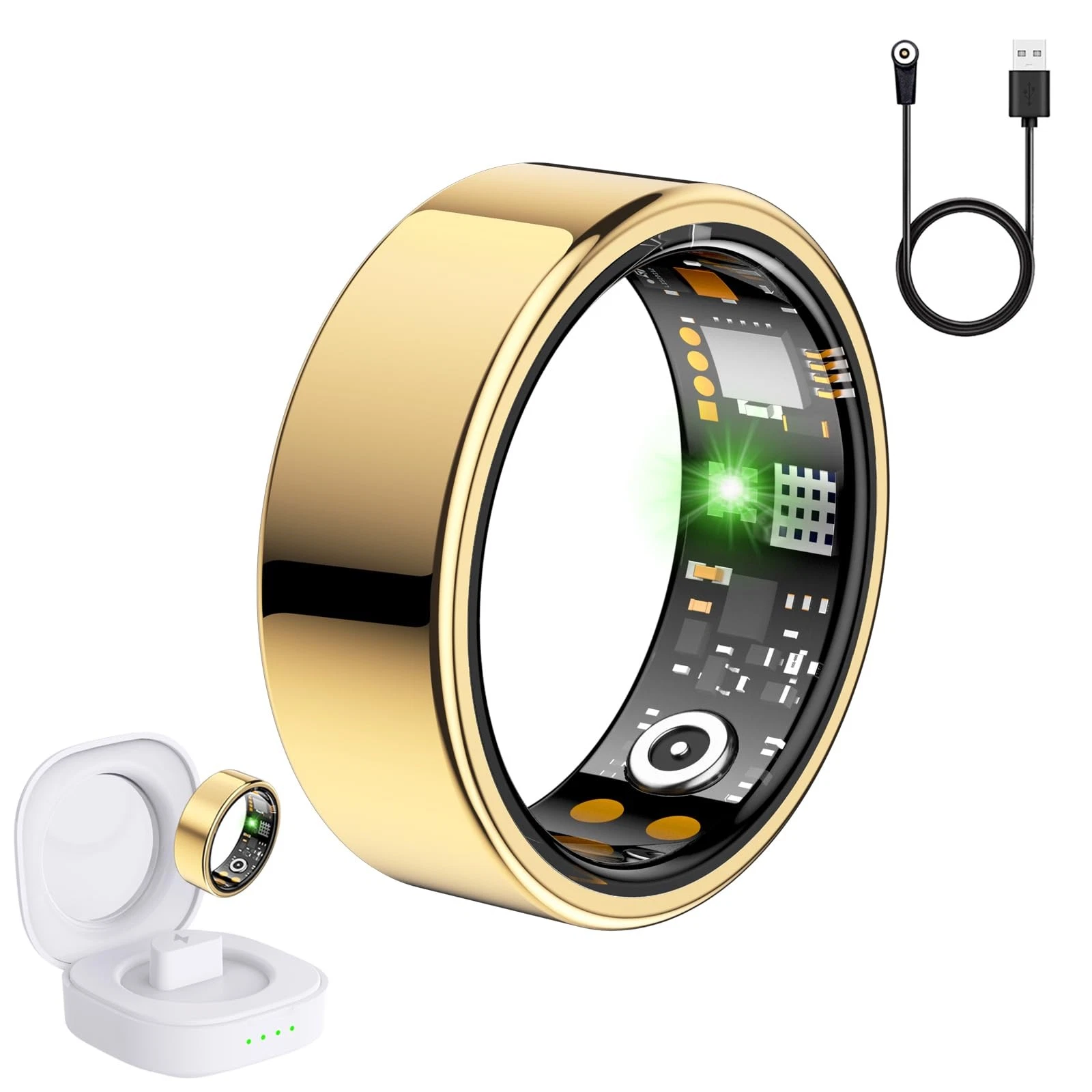 Ring for Men, Fit Ring with Heart Rate, , HRV, Sleep Monitor, , Step Counter,...