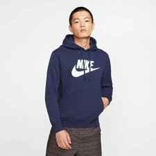 Nike Sportswear Club Fleece Pullover Hoodie Sweatshirt Midnight Navy Size Medium