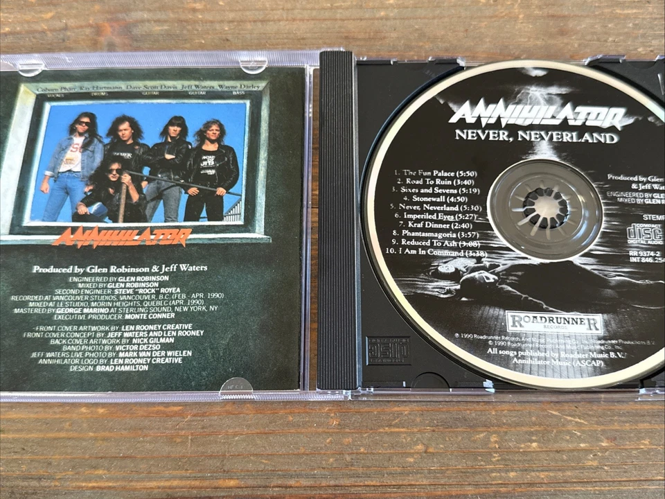 ANNIHILATOR - Never Neverland 1.Press 1990  Roadrunner  TESTAMENT / EXODUS - Bild 3 von 4