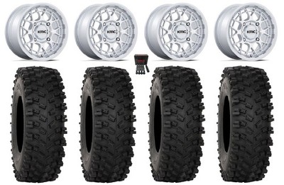 KMC Technic 15'' Wheels Gloss Machined 32'' ATX470 Tires Polaris Ranger XP 9/1K