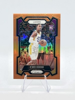 D'Moi Hodge 2023-24 Panini Prizm Orange Prizm /49 #298 (RC) Lakers