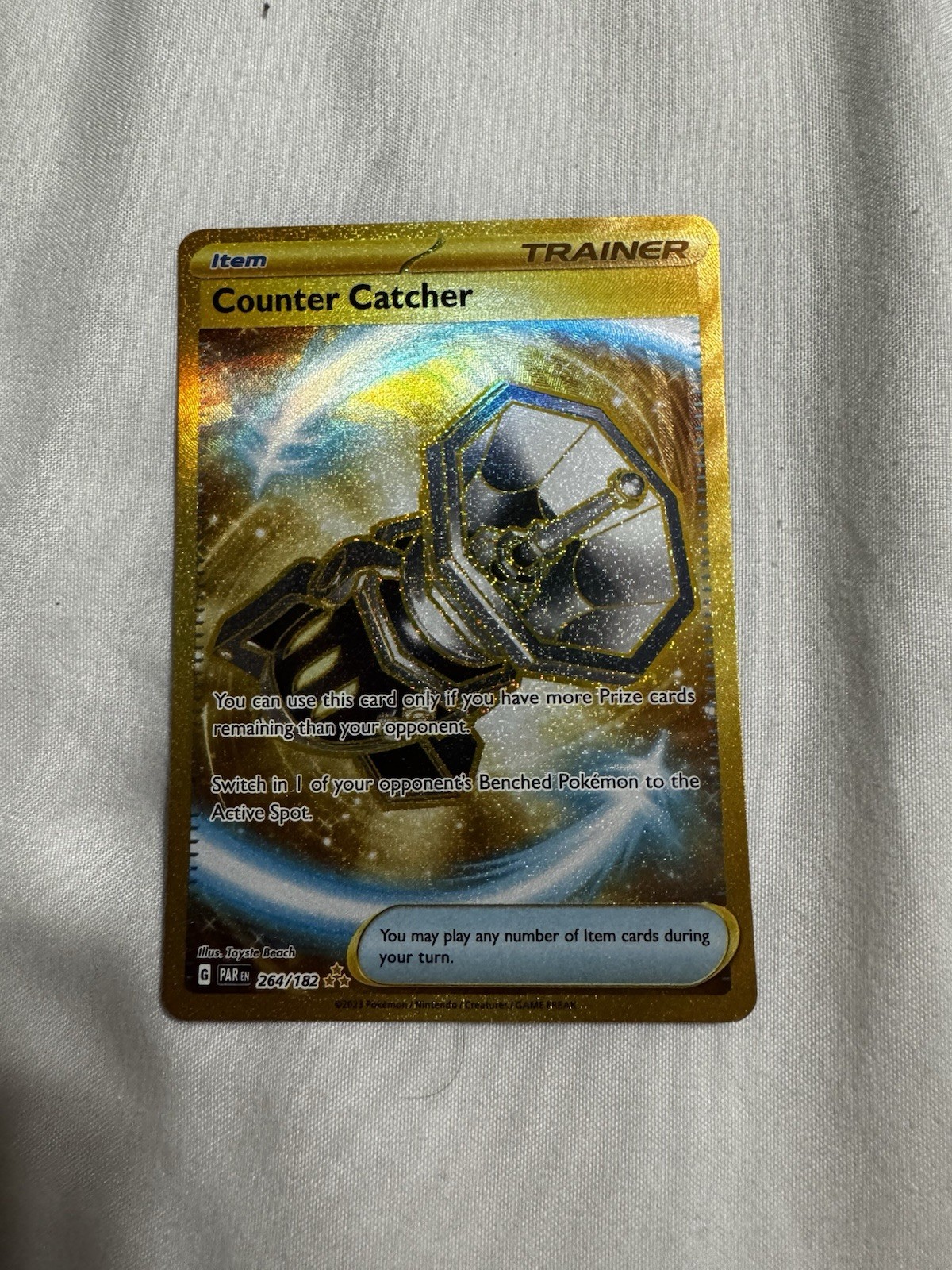 Pokémon TCG Counter Catcher 264/182 Paradox Rift Secret Rare NM