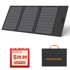 MHPOWOS Solar Panel 45W Solar Charger for 300W Portable Power Stations Generator