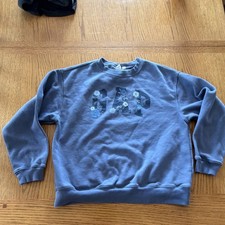 GAP Girls Blue Floral Pullover Long Sleeve Crew Neck Sweatshirt Size M
