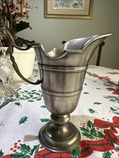 John Somers  Helmet Ewer Pitcher, Pewter, Decorative Vintage Exc Cond. 8” H