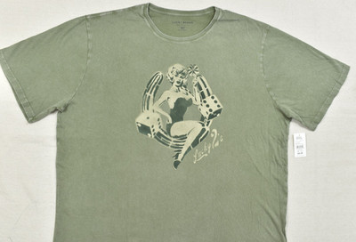 Lucky Brand Mens T-Shirt 3XLT Big & Tall Green Graphic Lucky 7s Pin Up Dice NWT
