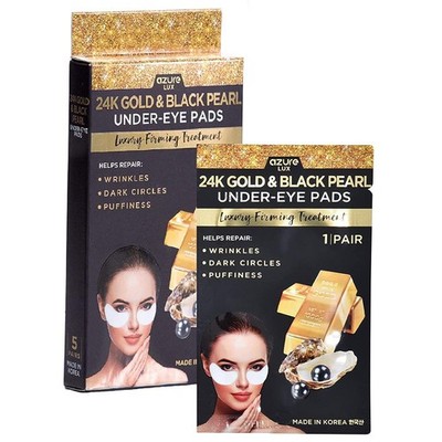 Azure Cosmetics 24K Gold & Black Pearl Luxury Firming Under Eye Pads - Moisturiz